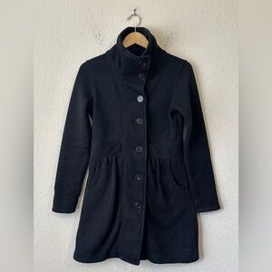 Patagonia Black Button-Up Sweater Coat